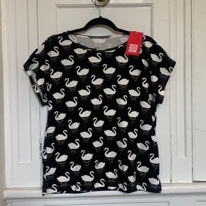 NWT Winter Water Factory Swan Shirt- Size Small